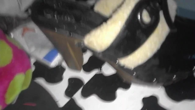 many cum on wooden heels mules shower cum