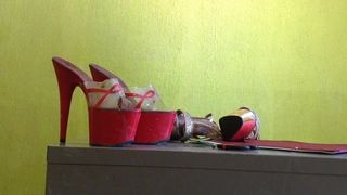 rojas sandals tacones zapatos shoes