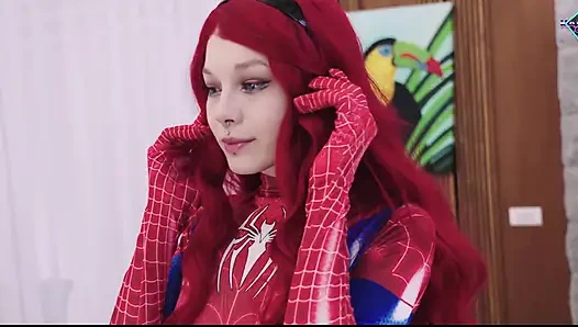 Spider Woman and Her Wet Needy Spider Holes. Thor's Hammer Cream