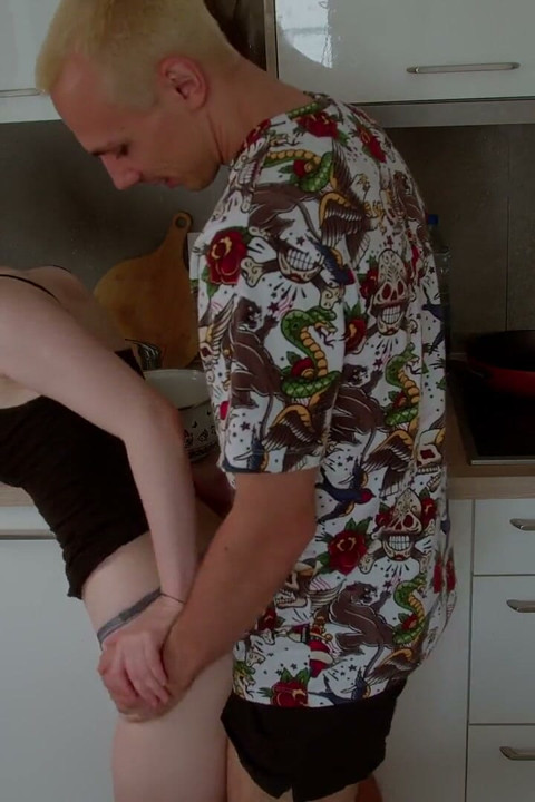 Teaching Step Bro How to Cook: Grinding, Kissing, Dry Humping