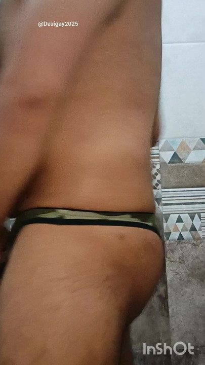 FONDLING MANHOOD INSIDE MY THONG
