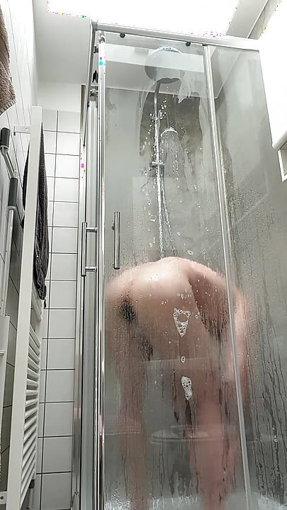 Stick a big butt plug up my ass and go take a nice shower. Lather up nicely and stand against the glass shower wall.