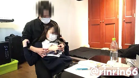 REAL Japanese 18yo Schoolgirl Raw Amateur Leak! After-school Unprotected Sex & Messy Creampie in Uniform.