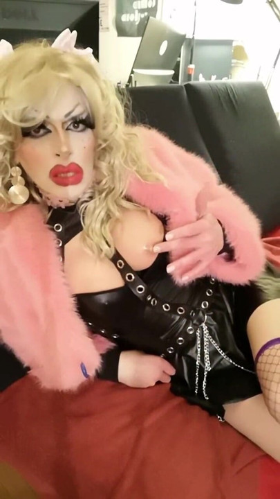 Doll in pink fur