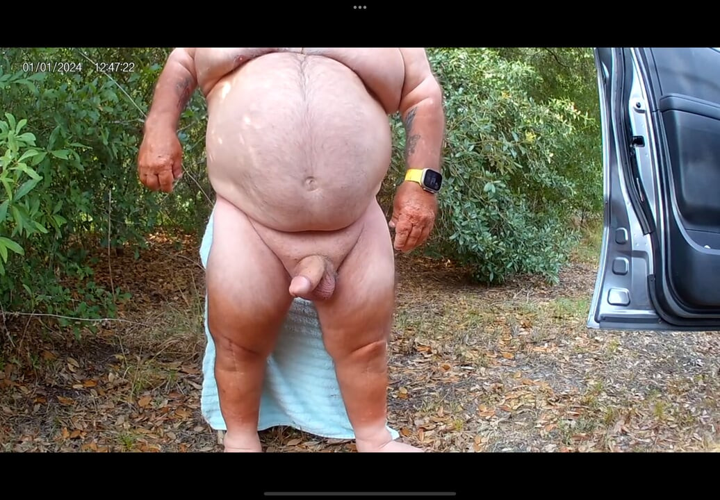 Mark Fletcher eating my cum again in the woods