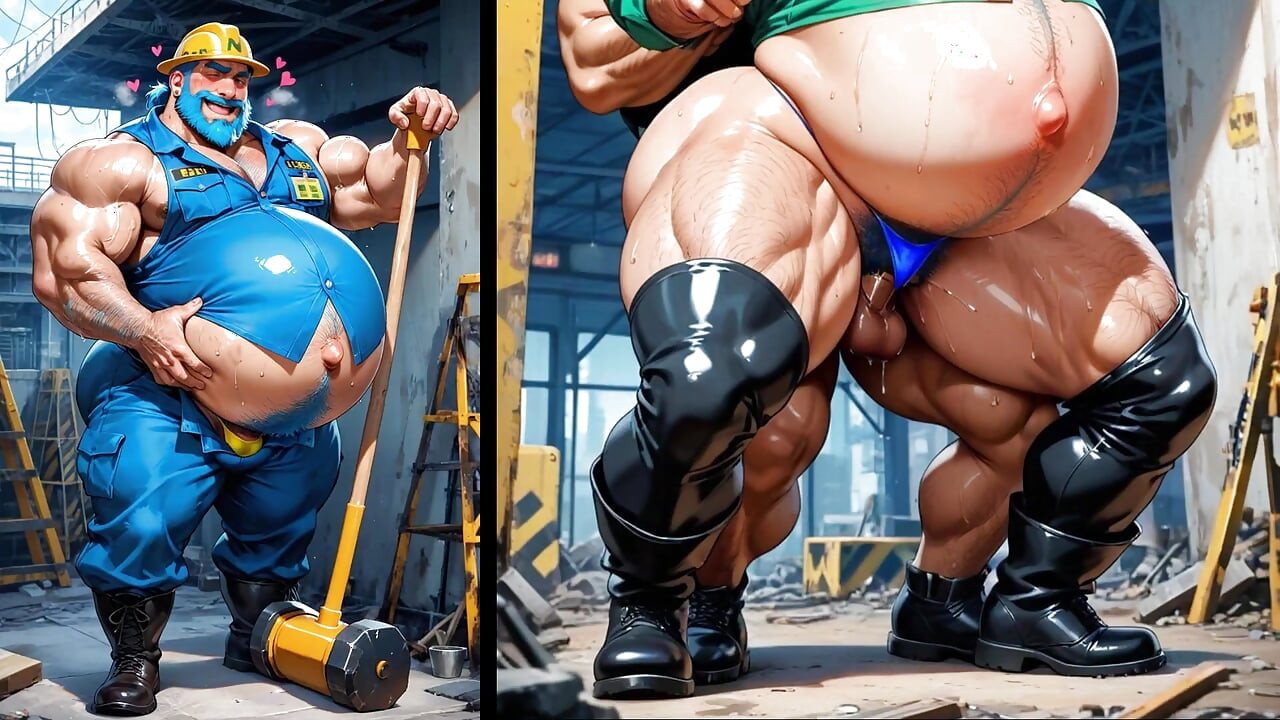 Un Homme Trans Pulpeux Et Enceinte Se Fait Baiser Par Ses Collègues Du Bâtiment. Bara, Animation Hentai.