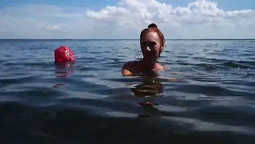 Swimming in Volga-river
