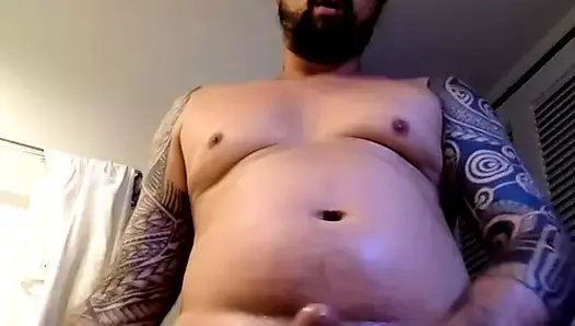 Chubby Inked Str8 Guy cums fast on cam #13