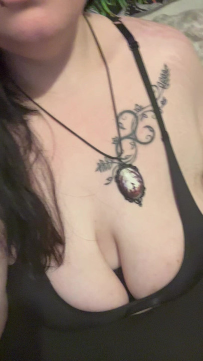 My fat milky tits are bursting through my sports bra, which is much too small