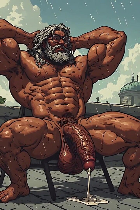 Rooftop Nude Hunks Art