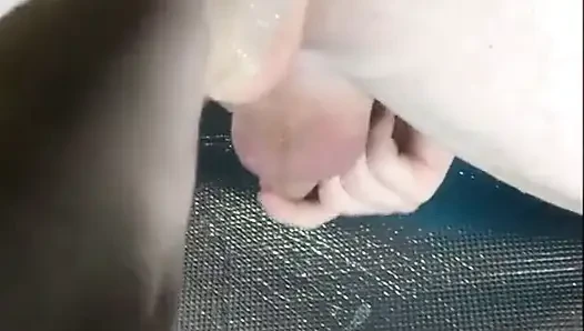POV.Femdom. Foot fisting slave ass. Mistress fucks slave in the ass until he cums