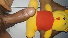 Jerking off with Winnie the Pooh doll part 2