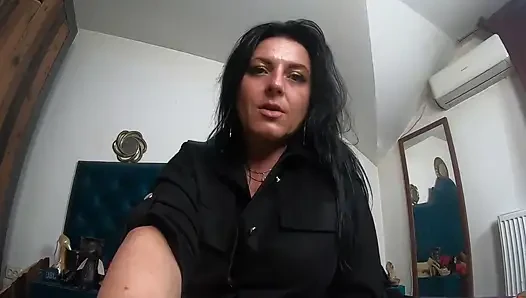 Ripped Pantyhose Slut JOI. Dildo Ride, Pussy Slaps and Triple Orgasm Toy Session