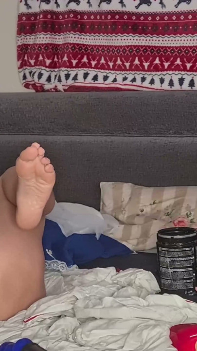 Dirty milf - a huge dildo in her pussy and hubby's asshole in front of her to lick is all this bitch needs. | Clip 1