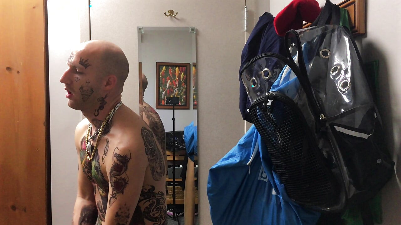 Face Tatted Masturbator