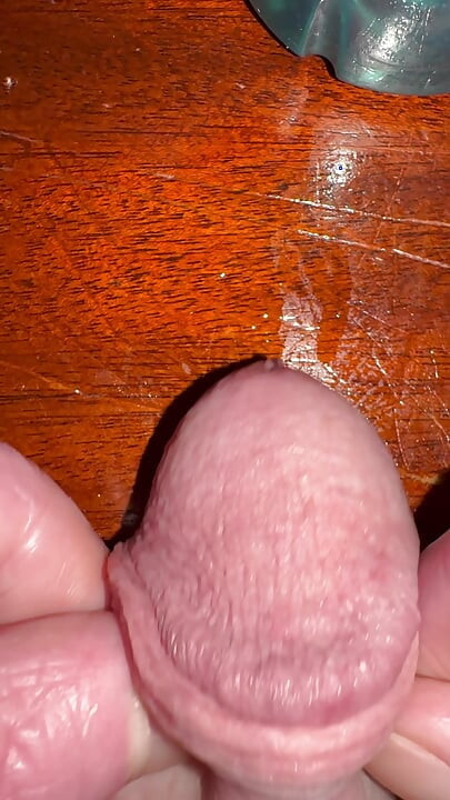 Rubbing On Table With Cum