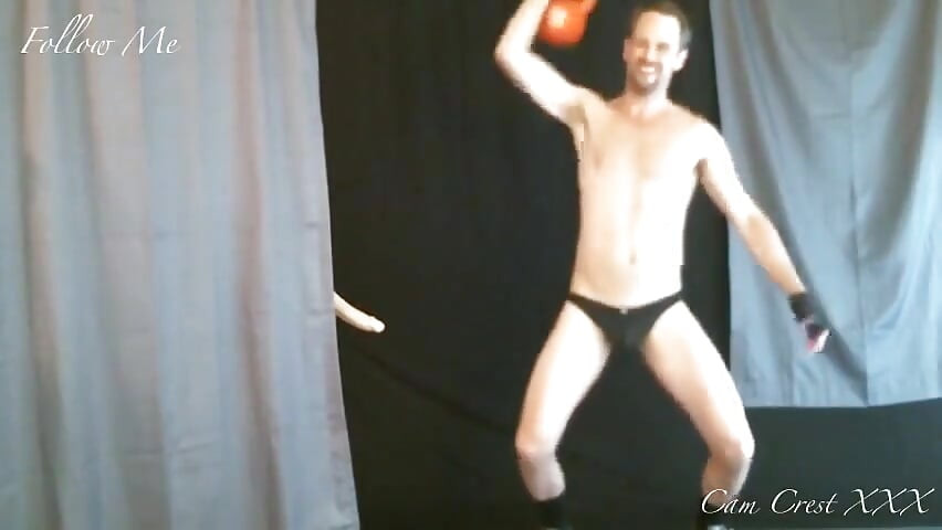 Sexy training in een string