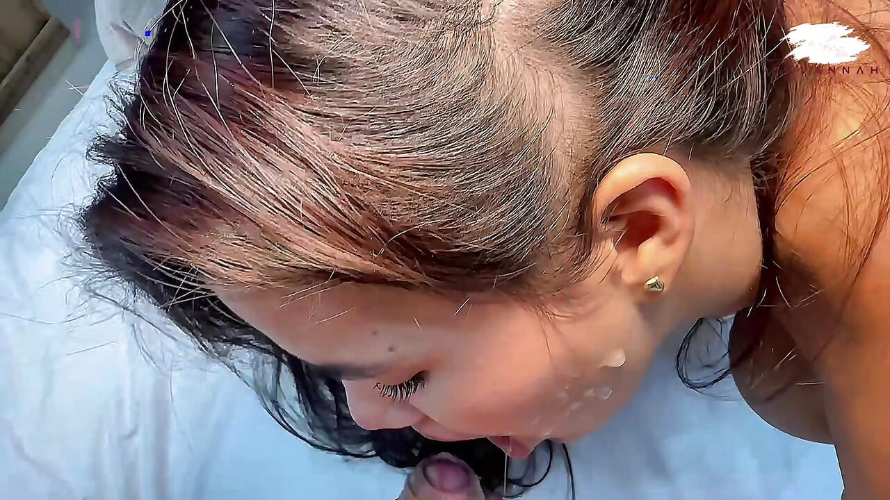 Slut Latina gets a load of cum on her beautiful face - Savannah Watson