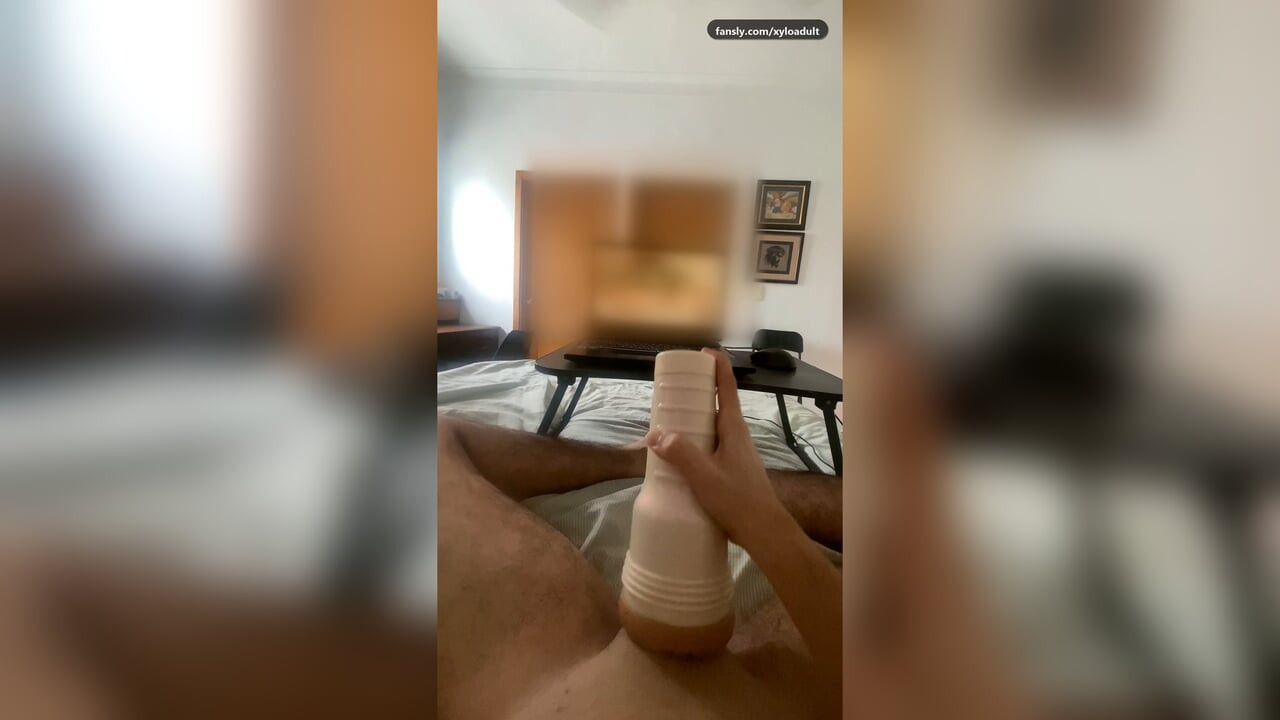 Watching Her With a Fleshlight Until He Cums