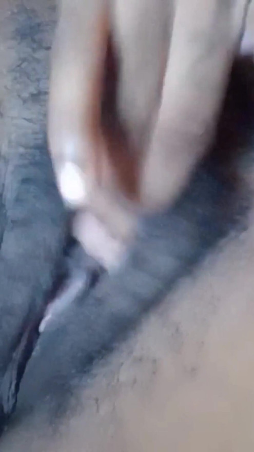 Closeup Rubbing My Hairy Black Pussy Muilti Orgasms