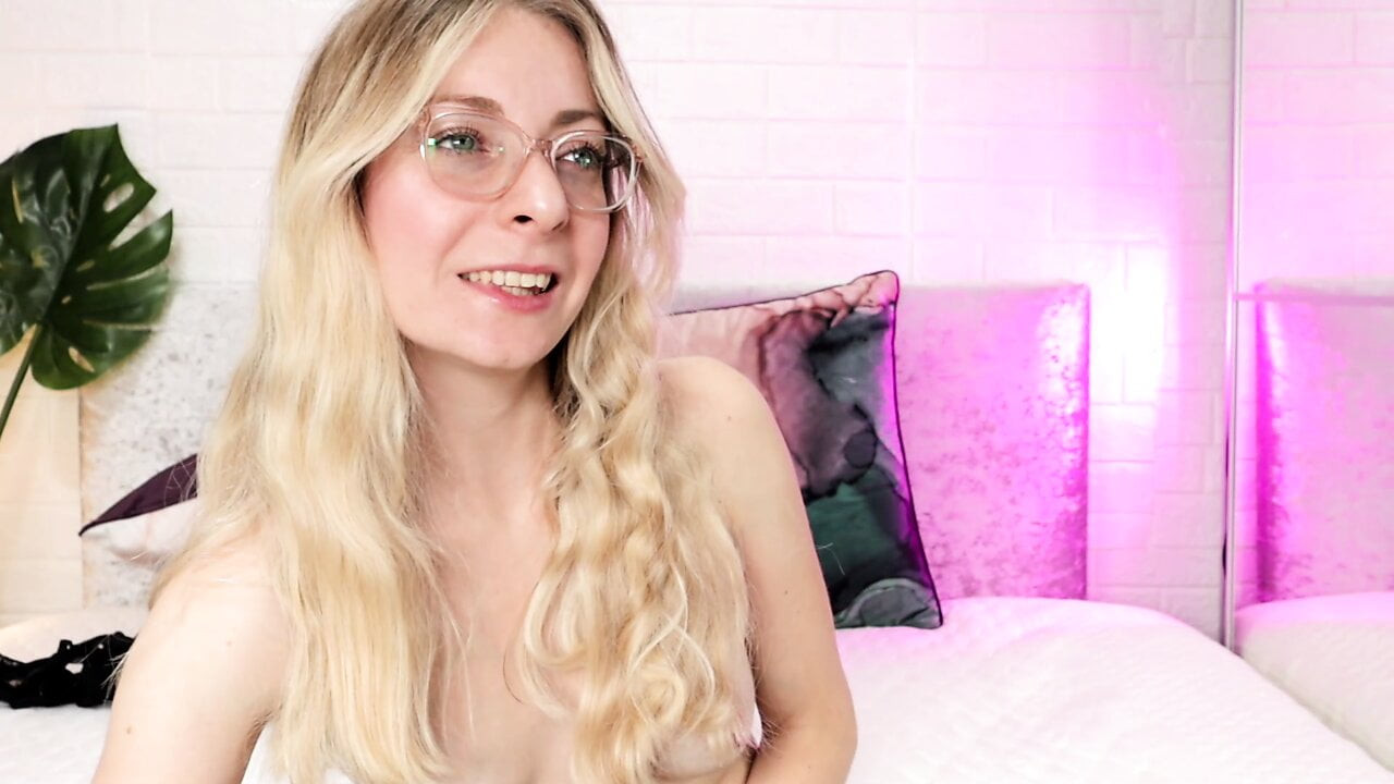 Hot blonde pussy teasing and fingering masturbation