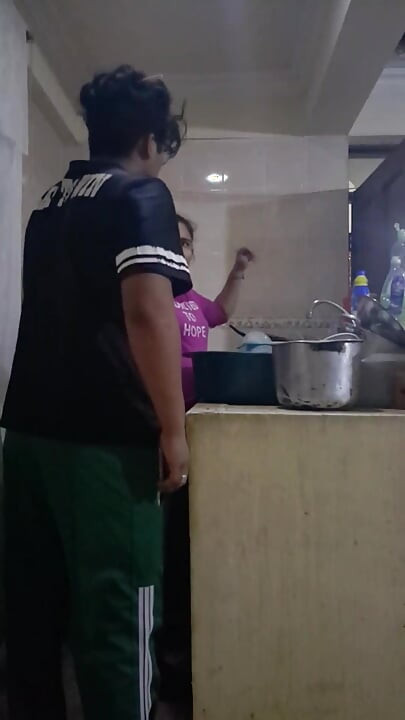 Employee Fucking and Sucking When She Washes Dirty Dishes