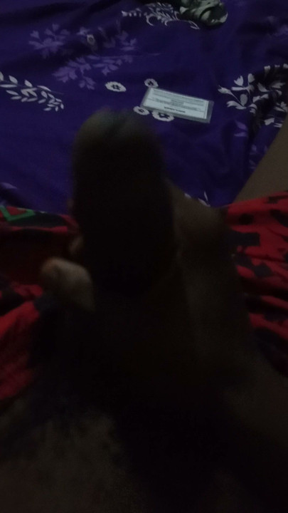Stroking hard dick