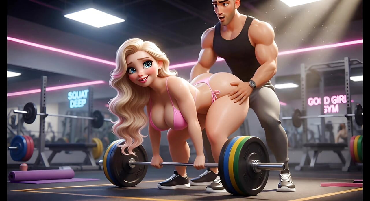 Topless Blonde Gym Slut Obedient Workout Training
