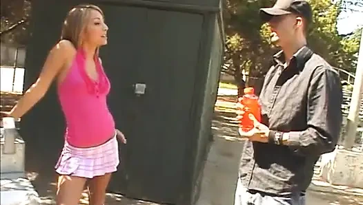 Pretty Blonde Teen Gets a Facial After Hot Fuck