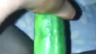 Extra Large Cucumber making me Squirt and Cum
