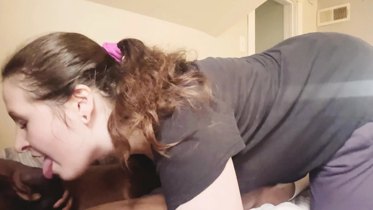 Stepmom catches her black stepson stroking his cock and takes over
