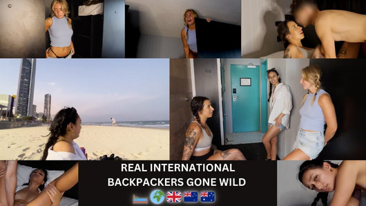 I SNEAK INTO A REAL Backpacker Hostel DORM room and convince them all to FUCK!  TRAILER BRITISH, NEW ZEALAND AND AUSTRALIA