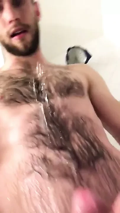 hot hairy guy drenches himself in piss