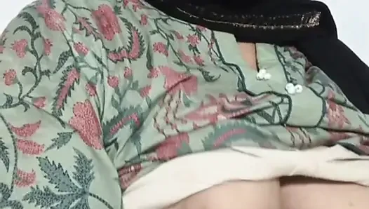 Beautiful hijabi girl showing hot big boobs
