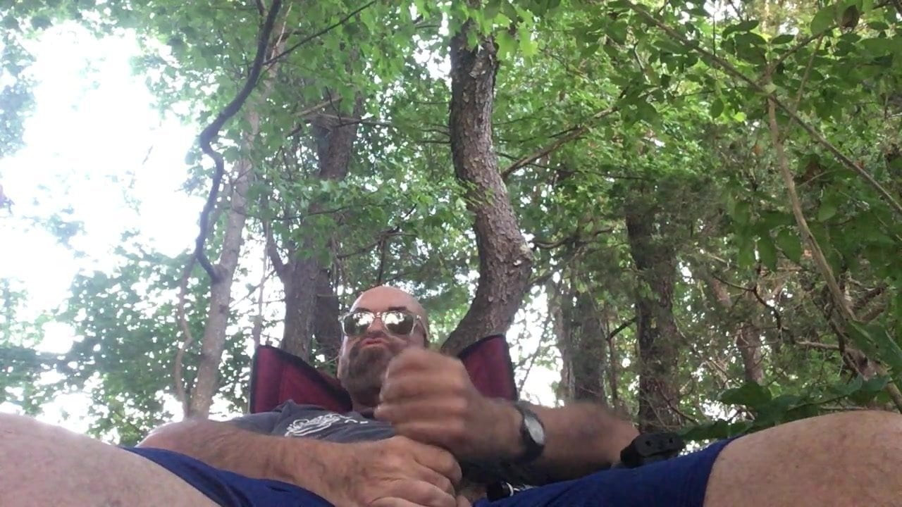 Jerking and stroking outside with poppers