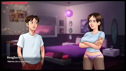 Girlfriend Roommate Gives Horny Pervert Man a Nice Orgasm With Massive Cock -  Summertime Saga By DarkCookie