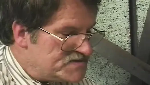 Old Man Spanks a Tied up Woman and Shaves Her Hairy Pussy