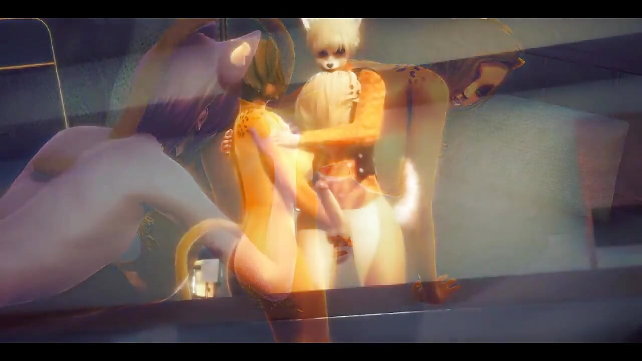 털이 무성한 헨타이 - 고양이와 Gepard 변태 섹스 - 일본 아시아 만화 애니메이션 영화 게임 포르노