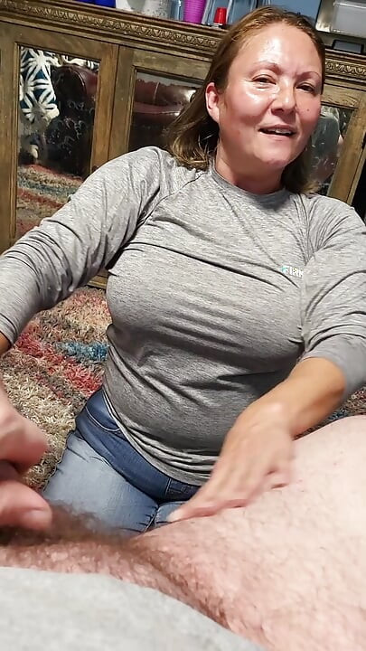 Dirty talking milf while sucking cock talks about why she likes sucking dick and how she wants guys lined up to for a blowjob