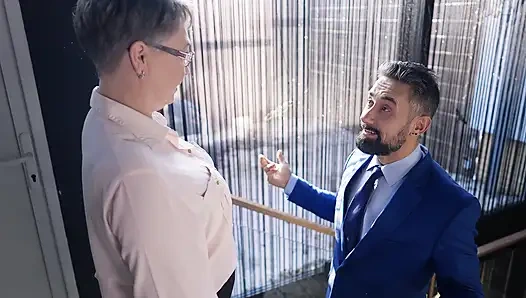 Horny Granny Fucks Much Younger Stud Hard - Wild Age Gap Pussy Pounding