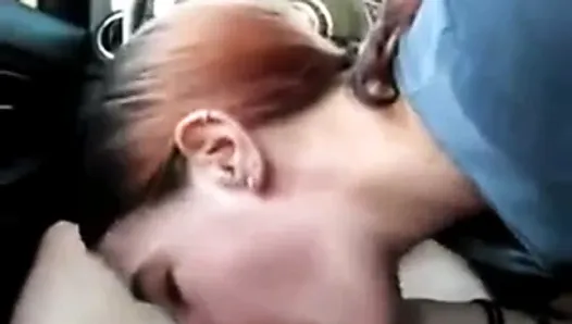 Car blowjob ends with cum in mouth and swallow 3