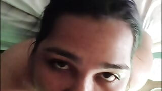 Look how I look when I'm riding after eating all my cock