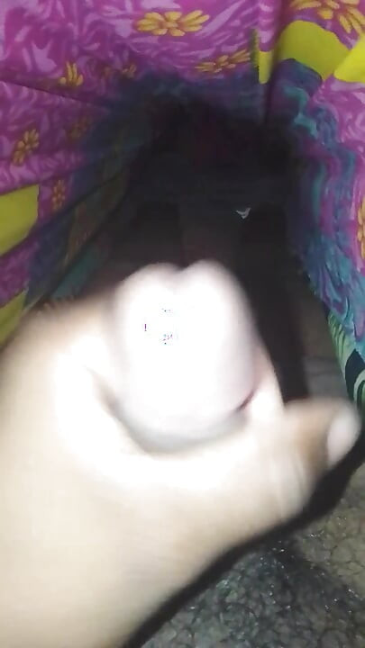 Close up masturbation under the blanket