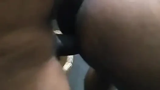 My wife is eating a big cock in bathroom part 1