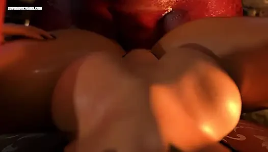 The Horny Witch Got Wet So She Summoned The Futa Sex Demon - She Gives Her Massive Cock And Got Filled With Cum ( 3D Realistic )
