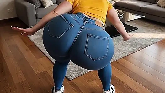 woman with huge ass wearing jeans