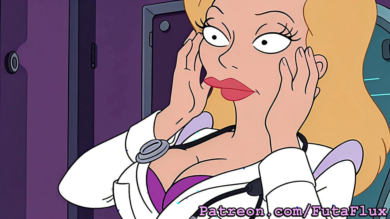 Futanari Dr. Cahill from Futurama, Masturbating, Cumshots, Self-sucking, more!