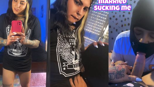 Married Man Sucks Trans Girl's Big Dick