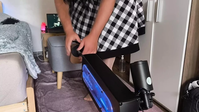 Solo ride on two dicks
