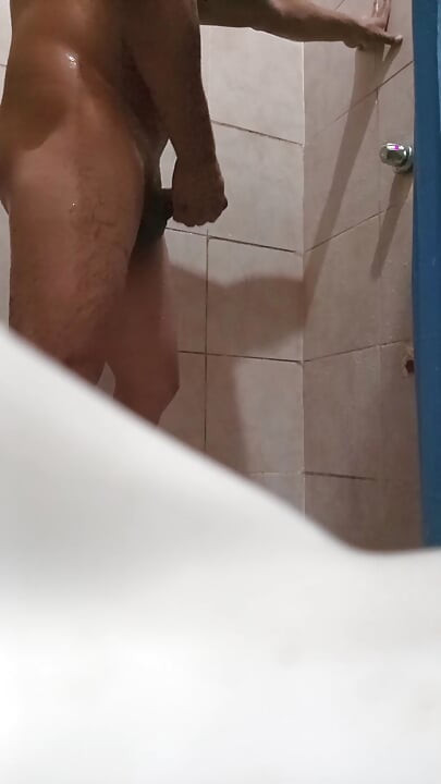 Showering in someone else's house